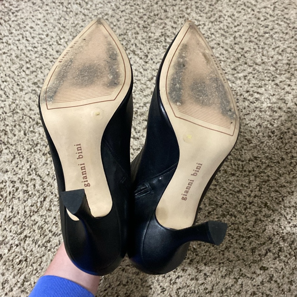 Gianni Bini black leather booties - worn one or two times - size 10 - Picture 9 of 9